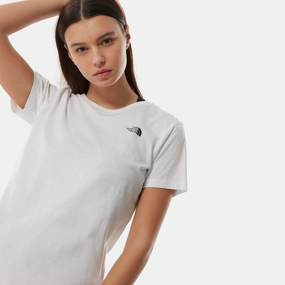 The North Face T-Shirts Womens Australia - The North Face Simple Dome White (VWE-276185)